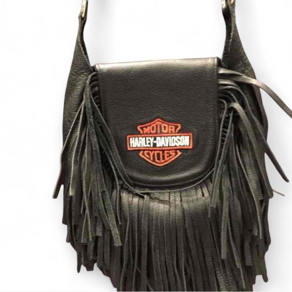Harley-Davidson Black Fringe Crossbody Bag